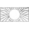 Ekena Millwork Hoover Architectural Grade PVC Pierced Medallion, 34"W x 17"H x 12 5/8"ID x 1"P, Antiqued Silver CMPP34X17HOASV - alternate 1
